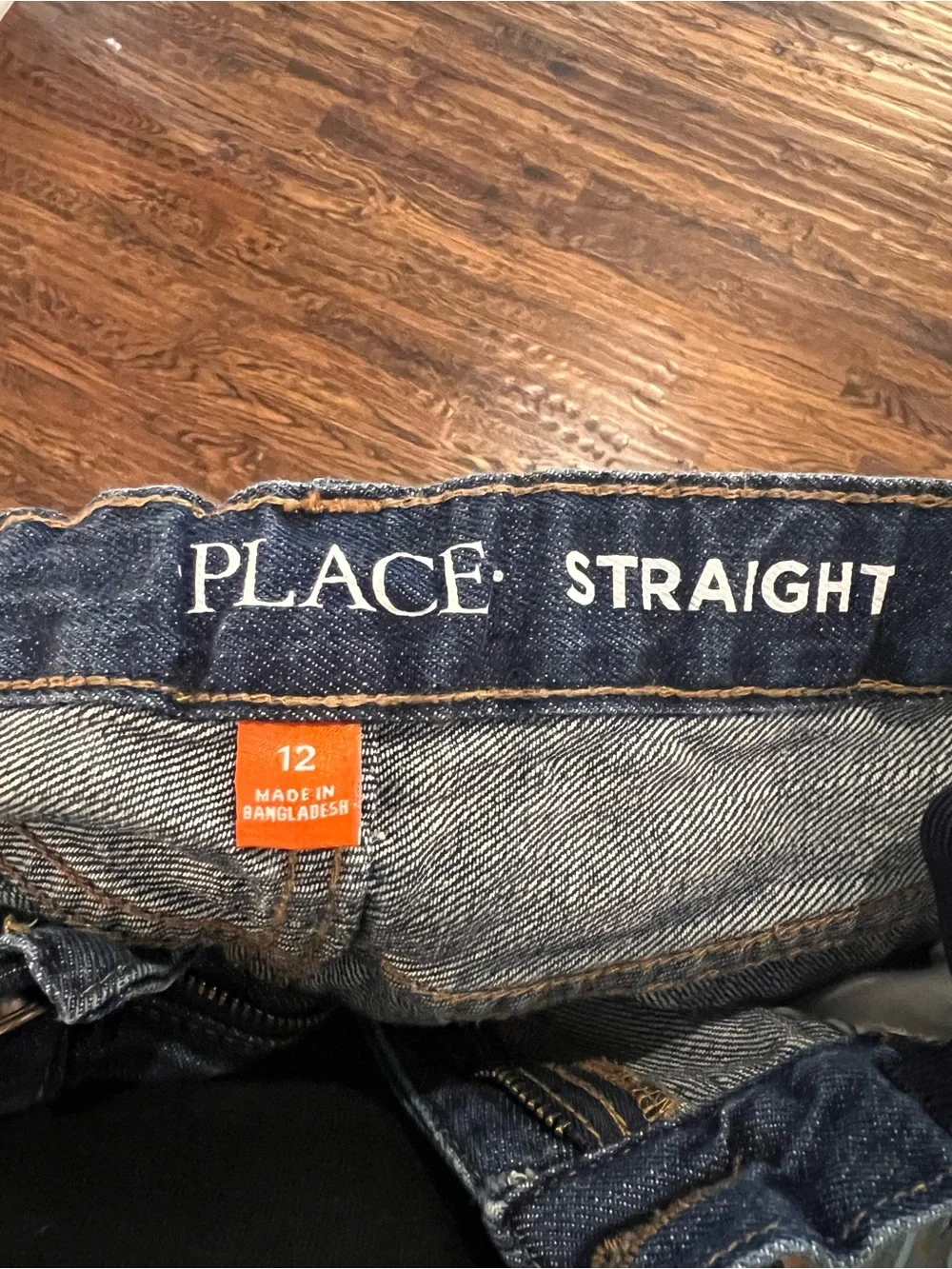 Adjustable Waist Straight Leg Dark Wash Boys Jeans Size 12 The Children’s Place